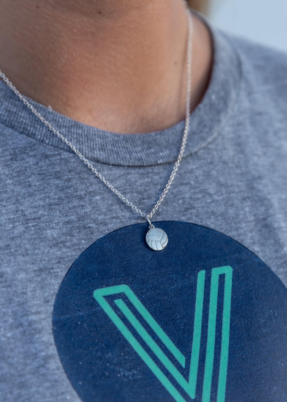 Silver Volleyball Necklace - VidaVibe Volleyball